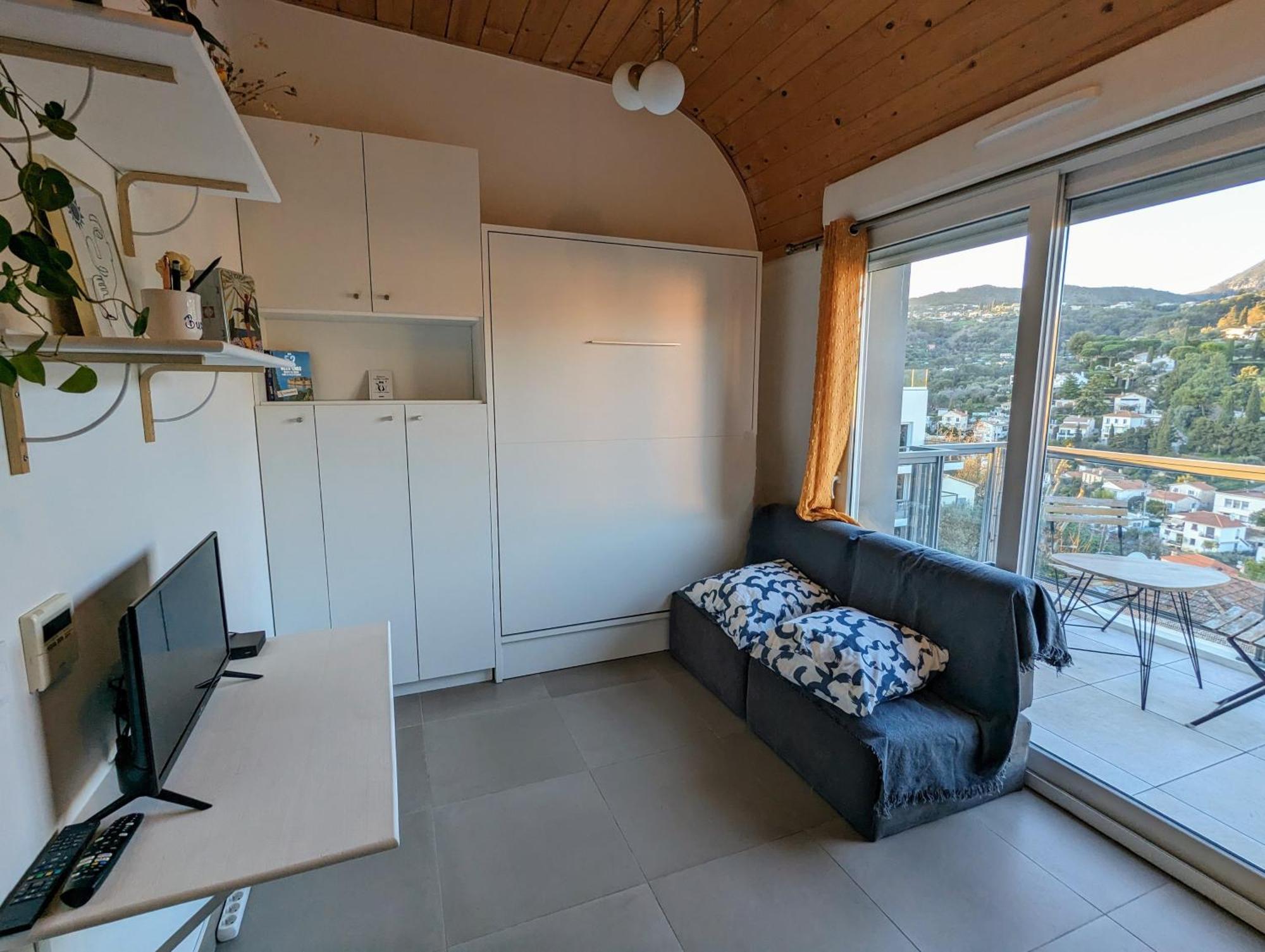 Studio Calme Avec Vue Degagee Nice Exteriör bild