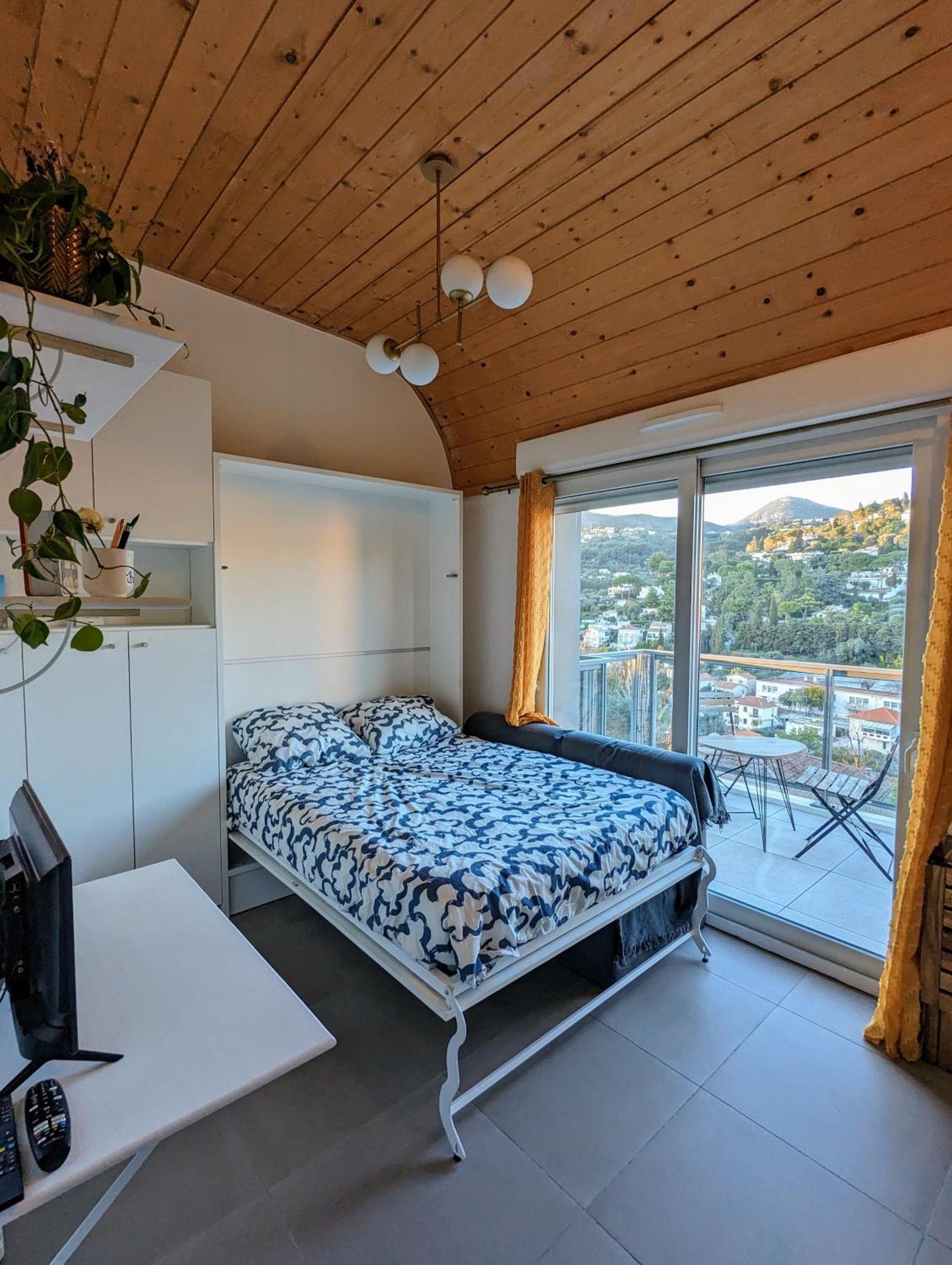 Studio Calme Avec Vue Degagee Nice Exteriör bild